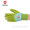 Hespax Guantes seguros Guantes de látex Jardinería para niños con recubrimiento al aire libre